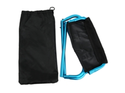Banquinho Dobrável Pequeno Azul para Uso Externo, Portátil, em Liga de Alumínio, Ideal para Camping, Pesca, Escalada e Churrasco. AQUAFORGE