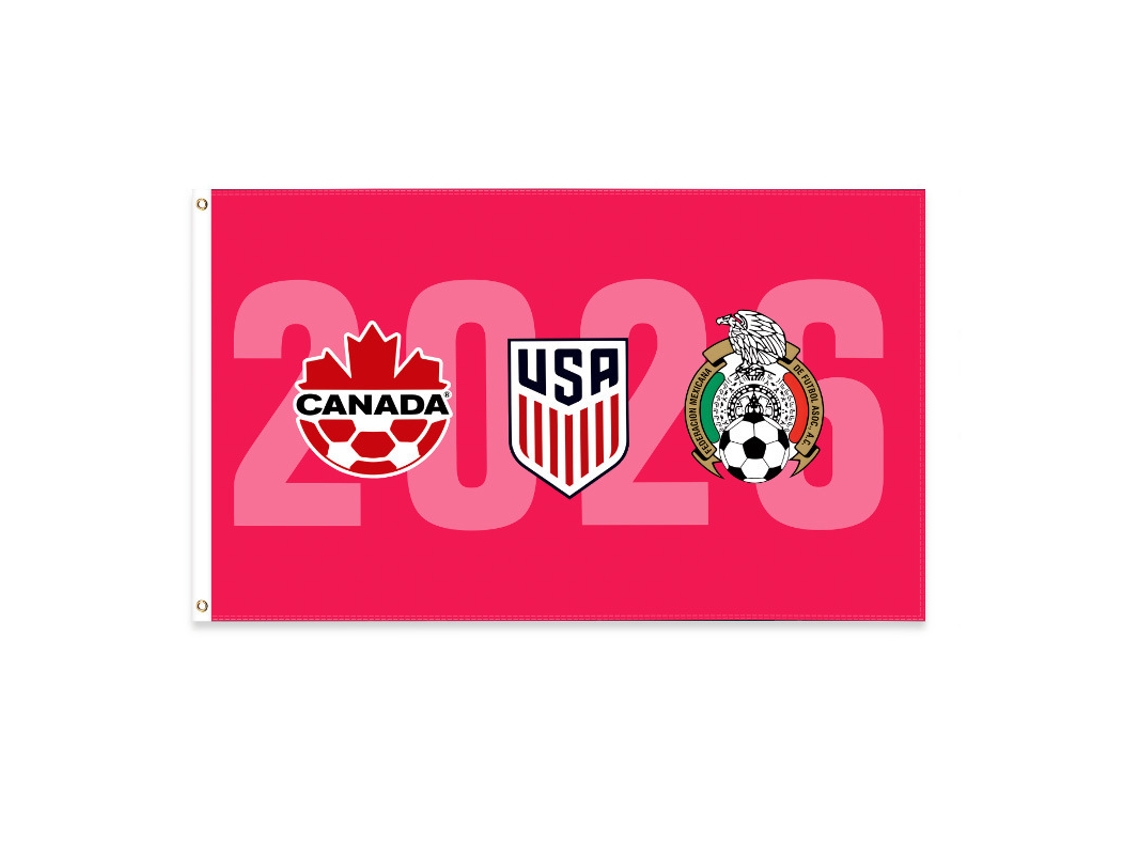Bandeira do Mundial de 2026, com Design Resistente Ao Vento, Ideal para Eventos Esportivos, Festas e Uso Diário, 150 X 90 Cm STELASPLEN