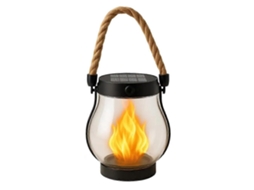 Lanterna Solar para Iluminação Externa, com Efeito de Chama AQUAFORGE (1 Unidade)