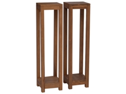 Vidaxl Suporte Para Plantas 2 Unid. Natural 25 X 25 X 100 Cm