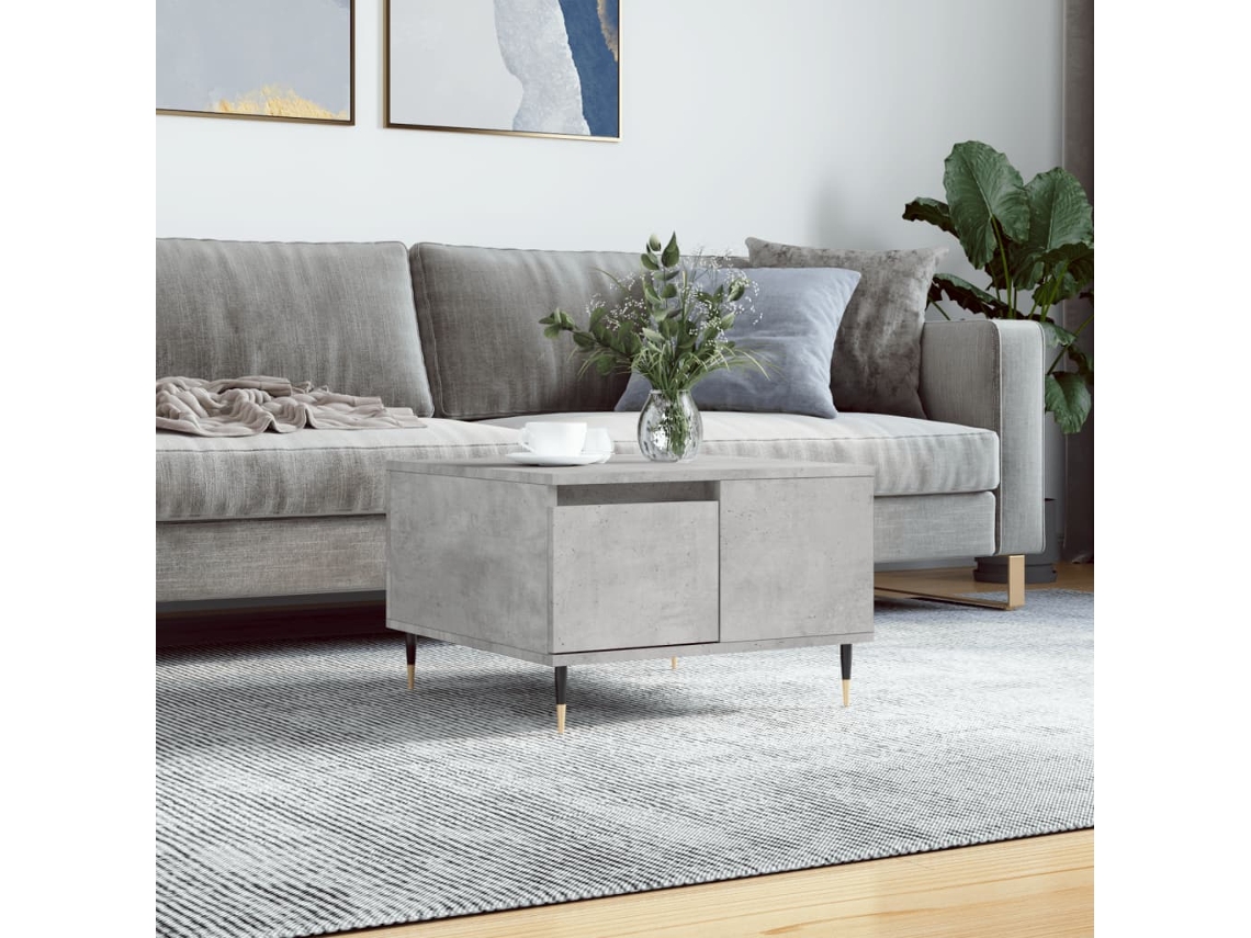 Vidaxl Mesa De Centro 55x55x36,5 Cm Derivados Madeira Cinzento Cimento