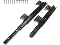 Corrediças Para Prateleira De Teclado, 1par, 3 Seções, Extensão Total, Rolamentos Metálicos, Corrediças Para Gaveta