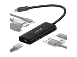 Hub Usb c 8 em 1, Swissten, Hdmi 4k, Ethernet Rj45, 100w, Leitor de Cartão Sd/sdhc AQUAFORGE