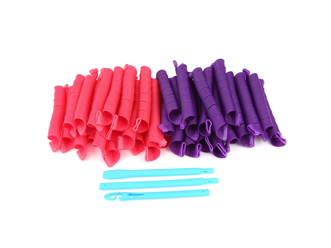 2026 40pcs Bolsa Gancho Rulo de Pelo Mágico Plástico Herramientas de Peinado Manual Diy para Cabello