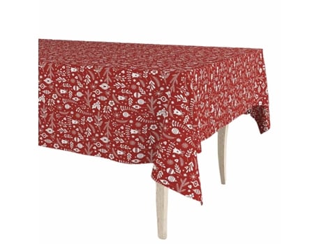 Toalha de mesa em rolo Exma Borracha Vermelho Natal 140 cm x 25 m