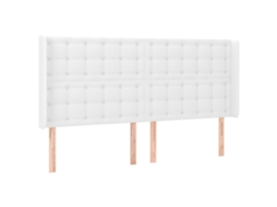 Headboard, Headboards Vidaxl Branco Couro Artificial (183 X 16 X 118/128 Cm)