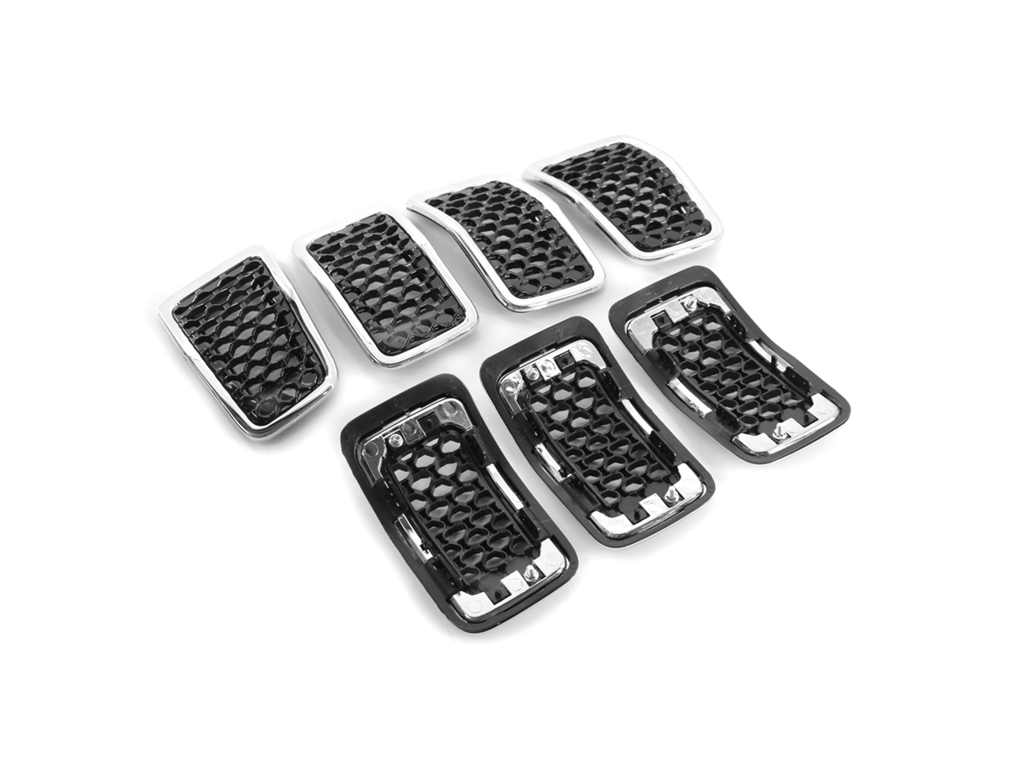 Grill Inserts Jeep Cherokee 2019-2022 Black Honeycomb Mesh 7pcs
