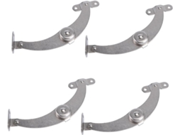 Conjunto De 4 Dobradiças Suporte Ajustáveis E Práticas Em Aço