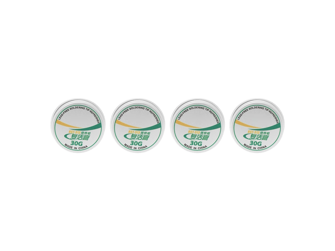 Pasta Para Refrescar E Limpar Pontas De Solda, Pó De Estanho, 4 Peças, 30g