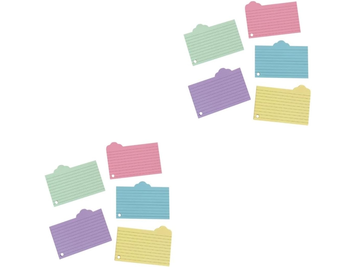 2 Ensembles Livre De Vocabulário Sur Papier À Notes Cartonné Étudiants Rose Non Doublé Cartes Vierges Flash