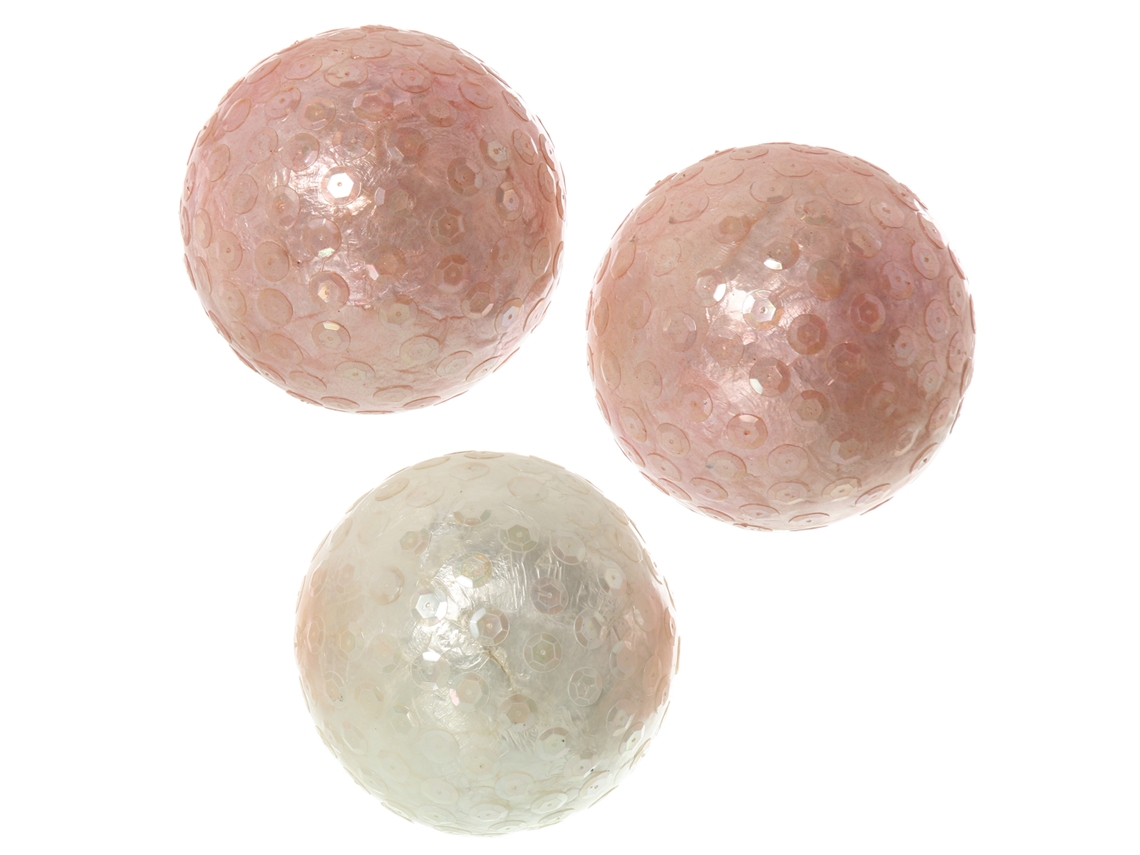 Conjunto de 3 Bolas de Madreprola DRW 10 cm diam