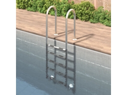 Vidaxl Escada De Piscina 54x38x211 Cm Aço Inoxidável 304