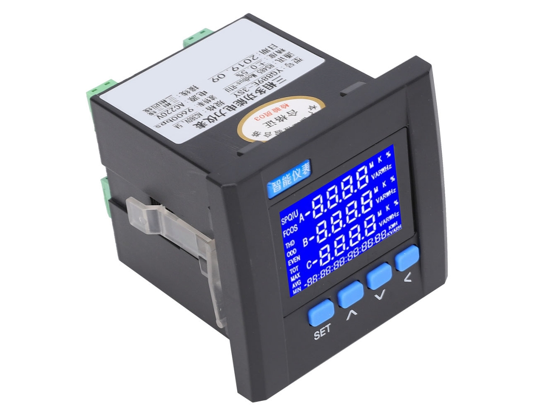 Laxiscreed Medidor De Energia Digital Trifásico Com Tela Lcd Para Monitorização De Consumo Eléctrico