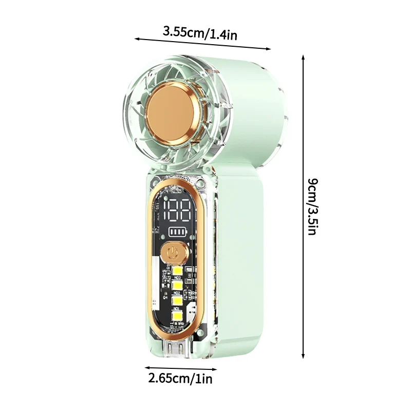 Ventilador de Mão MDUG com Três Velocidades e Interface USB