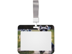 Porta Crachá Schnauzer Com Cordão, Porta Crachá Vertical Impermeável De Plástico, Porta Crachá Protetor Cães