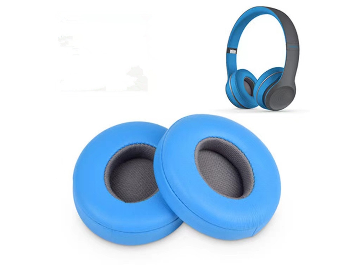 Almofada para Auscultadores Beats Solo3 Wireless de Espuma Macia Pele de Proteína Azul XIAOMOYU
