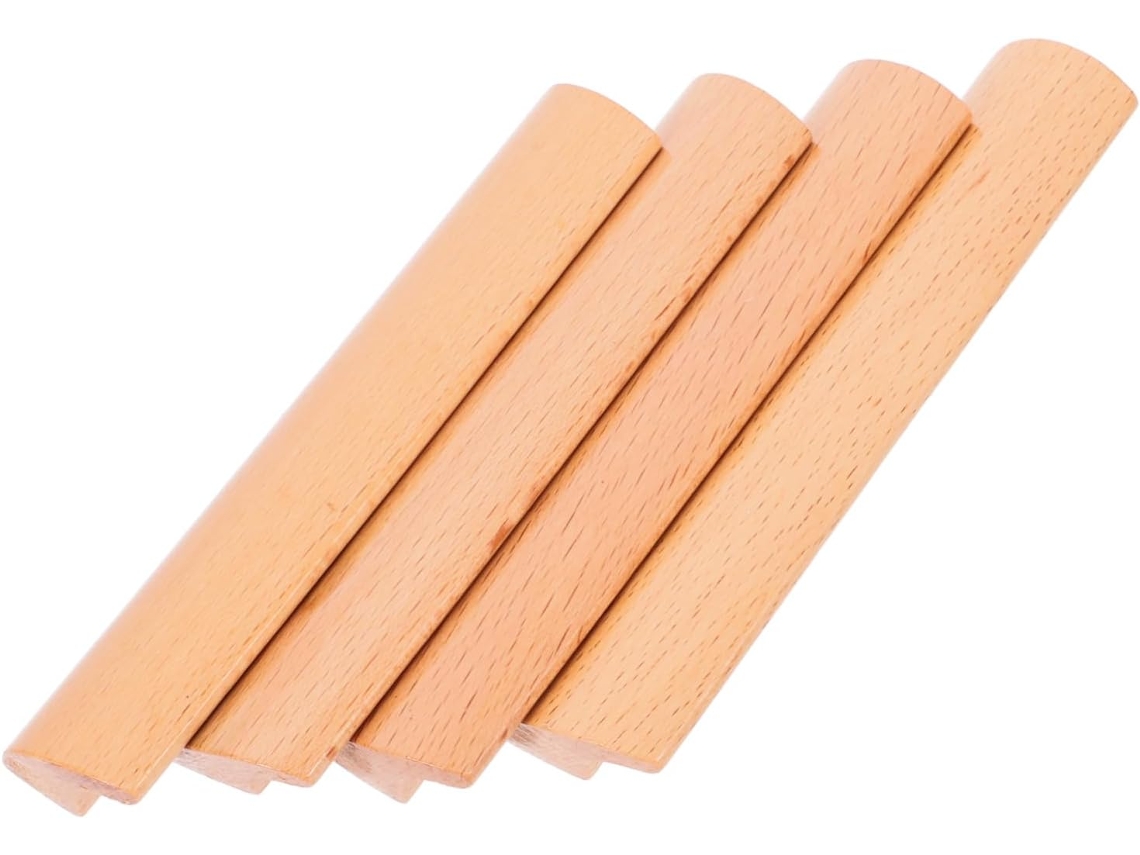 Conjunto De 4 Puxadores Madeira Para Armários Yardenfun, Espaçamento Entre Furos De 96mm, Fácil Instalação