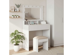 Vidaxl Mesa De Vestir Branco 78,5 X 41 X 135 Cm Derivados De Madeira