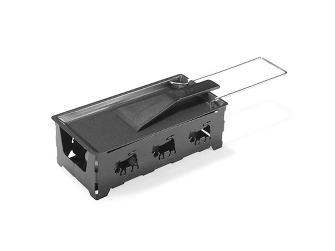 Ferramenta Conjunto de Três Peças Mini Forno Queijo com Cabo Aço Preto Sem Velas Panela Raclette Portátil Dobrável Antiaderente À Luz UISAVE