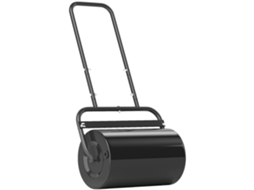 Rolo Para Grama Largura 58cm Ø32cm Rolo Para Gramado 38l Preenchível De Areia Ou Água Com Guidão Em U Para Jardim Preto