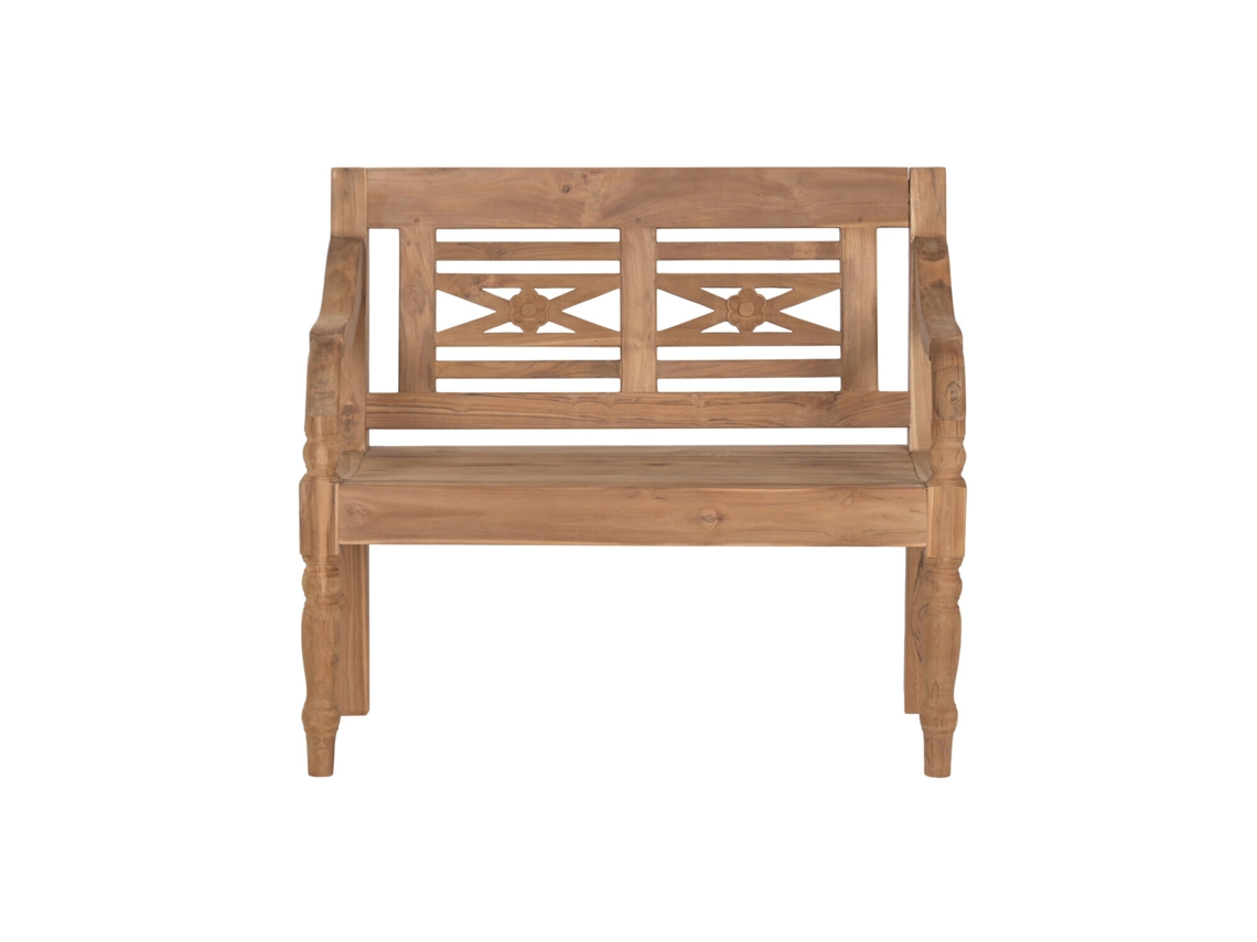 Banco de Madeira Maciça de Teca 2 Lugares (100x47x90cm) ALEXANDRA HOUSE LIVING