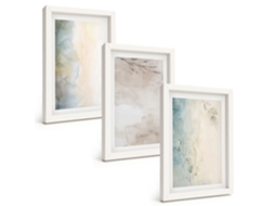 Composição De Quadros Cartões Delicados Em Aquarela Espelharte (3 Peças 20x30 Cm)