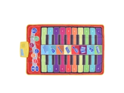 Mali manta de Piano Infantil para Brincar e Aprender Música com Iluminação Colorida e Ajuste de Volume