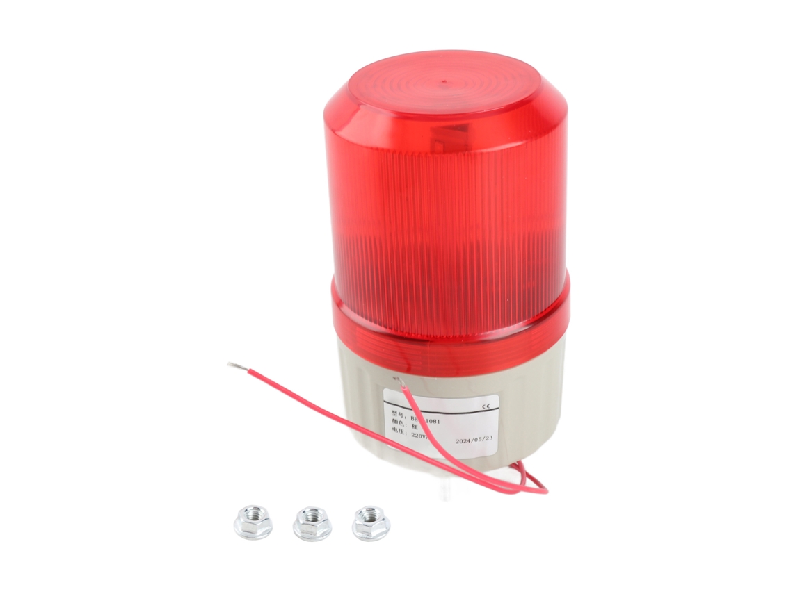 Luz de Aviso Led Vermelha Rotativa e Pisca 220vac