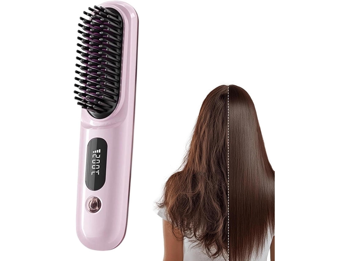 Escova Alisadora De Cabelo, Leve E Sem Fio.