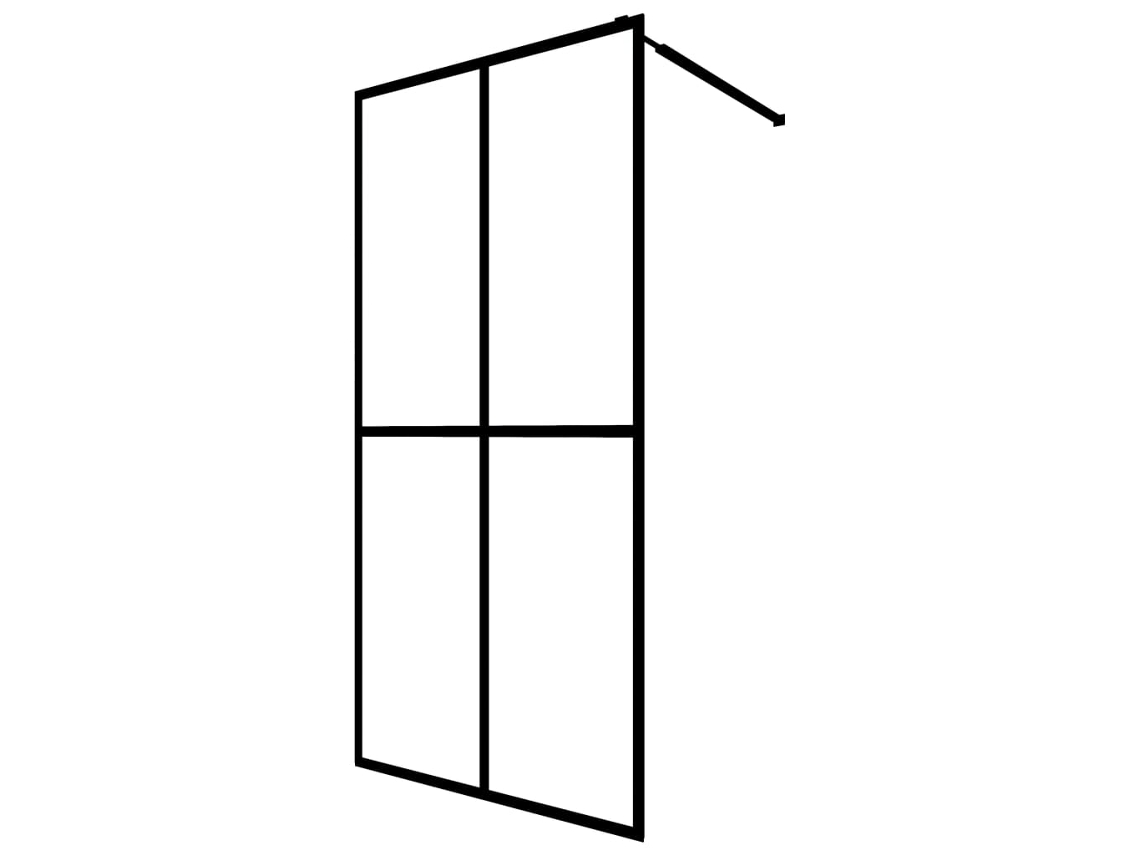 Shower Screen, Shower Screens Vidaxl Preto Vidro (140 X 195 Cm)