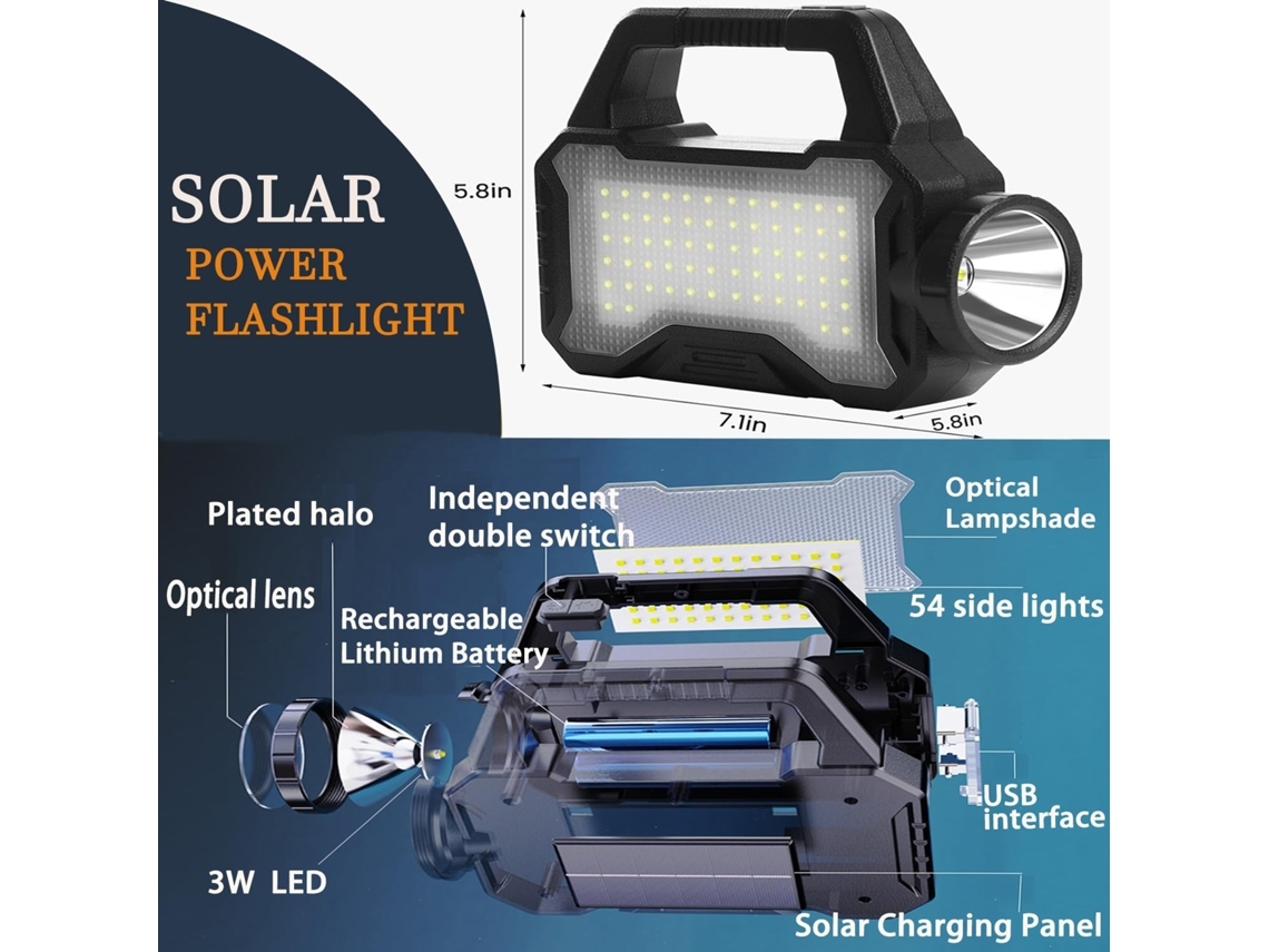 Lanternas Solares Multifuncionais para YEMAESRE