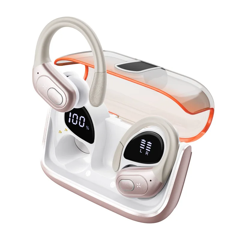 Fones De Ouvido De Condução Óssea (ouro Rosa), À Prova D'água Ipx5, Fones De Ouvido Estéreo Hifi