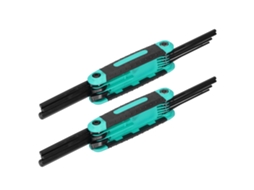 YURU 2pcs Chave Allen Dobrável 8 em 1 1.5 8mm Ferramenta de Mão Multifuncional para Apertar e Remover Parafusos
