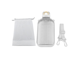 Mali garrafa de Água Motivacional 750ml 25oz com Marcador de Tempo e Cinto de Ombro Branca