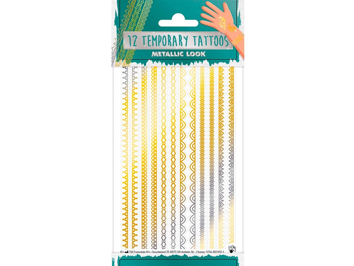 Tatuagens Metallic Look Transparentefunny Products