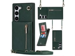 Capa Traseira Quadrada Com Zíper E Formato Transversal Em Tpu+pu Para Samsung Galaxy S23+ 5g