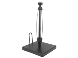 Suporte Toalha Papel Aço Inox Sem Punch Preto Quadrado Amortecimento