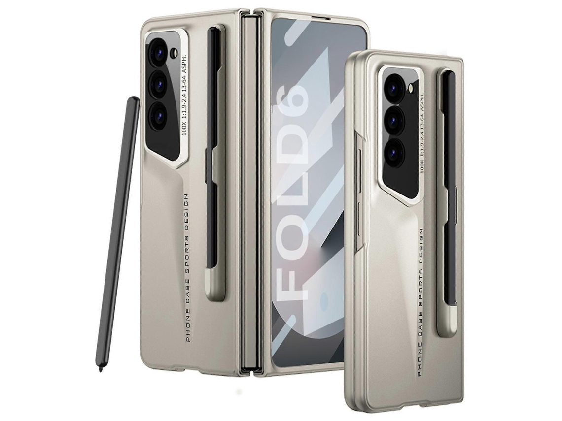Capa Compatível Com Samsung Galaxy Z Fold6 5g Anti-queda Em Pcpu Com Protetor De Tela, Multicolorida