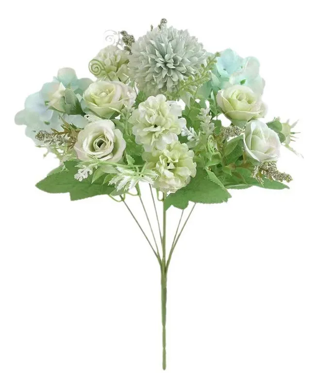 Novo Buquê De Flores De Plástico Com Peônias E Flores Simuladasvayotoy