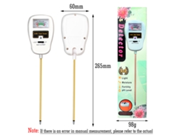 Tester De Solo 4 Em 1 Ph Umidade Luz Nutrientes Ferramenta Jardim Vasho