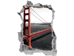 Gougeltd Adesivos Muraux San Francisco Rot 3D Adesivos de Parede Procure Decoração de Quarto Infantil Murale 80x120cm