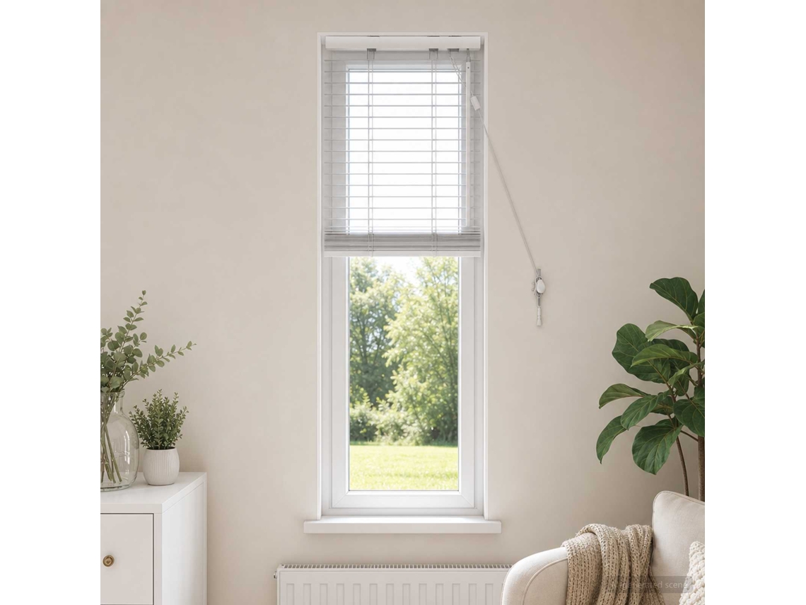 Vidaxl Cortina Veneziana Branco 50 X 130 Cm 35 Mm