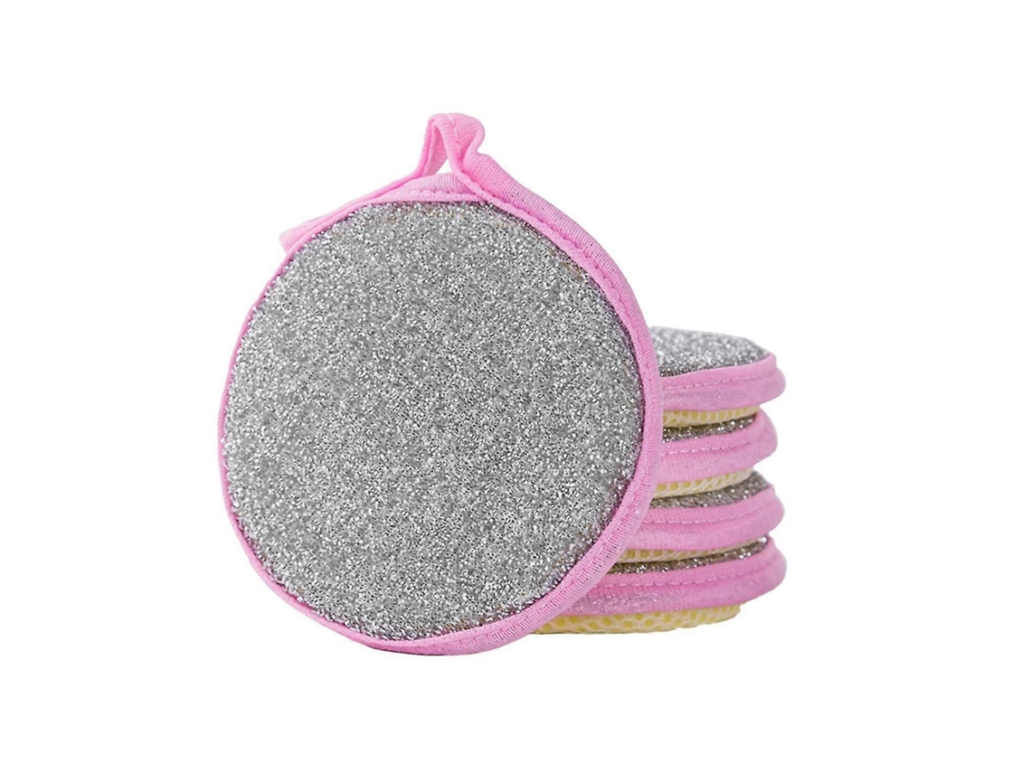 Peças/conjunto De Escovas De Esponja Duplo Uso, Espuma Elástica Rica, Absorvente Cozinha