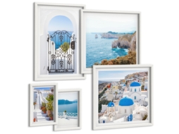 Conjunto De Pinturas Santorini Mar Azul Casas Espelharte (5 Peças)