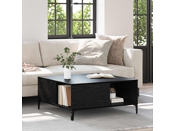 Vidaxl Mesa De Centro Carvalho Preto 80 X 80 X 36,5 Cm