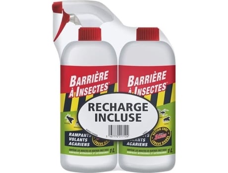 Spray repelente de insetos para insetos voadores, rastejantes e ácaros. Ação de choque e efeito barreira. Barreira contra insetos.