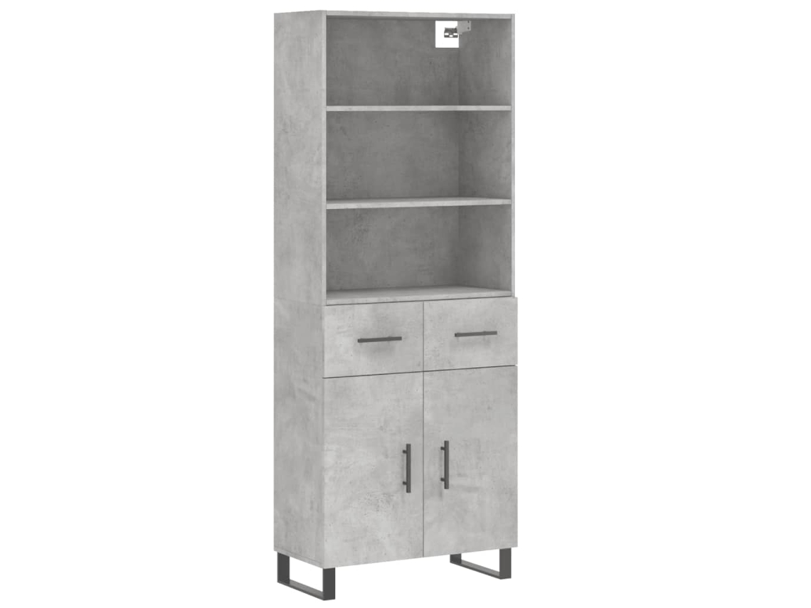 Armário Alto Derivado de Madeira Cinza Cimento MAISON EXCLUSIVE (69,5x34x180 cm)