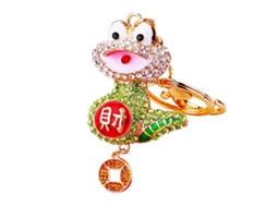 Laxiscreed Pingente De Mala Charme De Cobra Com Diamantes Para Viagem À Ásia Sul-oriental