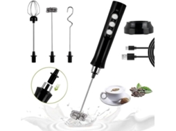 Espumador De Leite Elétrico, Recarregável Via Usb, Com 3 Velocidades Ajustáveis​​ E 3 Batedores De Aço Inoxidável, Ideal Para Café, Matcha E Creme