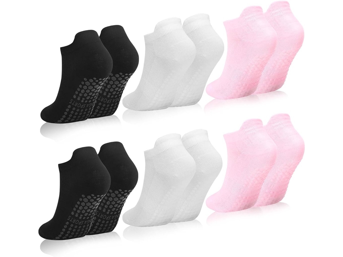 Meias de Ioga Femininas Antiderrapantes com Aderência AQUAFORGE